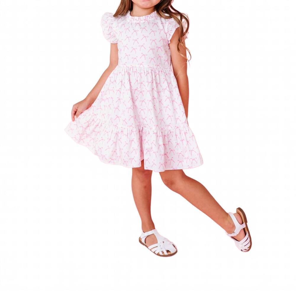 NEW TUKTUK DESIGNS girl's bows ruffle dress in pink